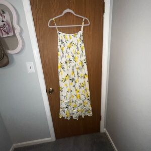 Torrid Yellow and White Floral Maxi Dress